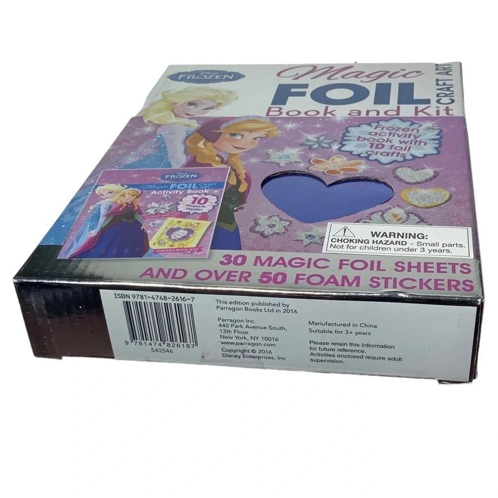 Disney Frozen Magic Foil Book and Craft Kit Girls Princess Craft Art Gift Set